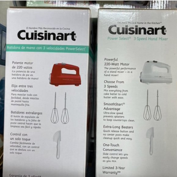Cuisinart HM-3 Power Advantage 3-Speed Hand Mixer (red) - Picture 2 of 2